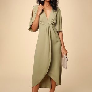 Sage Midi Dress Lulus